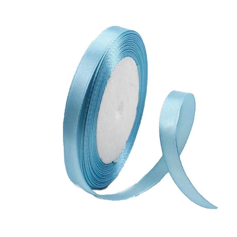 10mm Width Satin Hair Ribbon Wedding Party Decoration Gift Banquet 22m - Blue