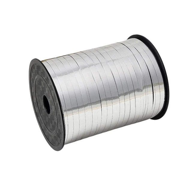 5mm Balloon Ribbon Curling Party String Gift Wrap Decoration Birthday Wedding - Bright-Silver
