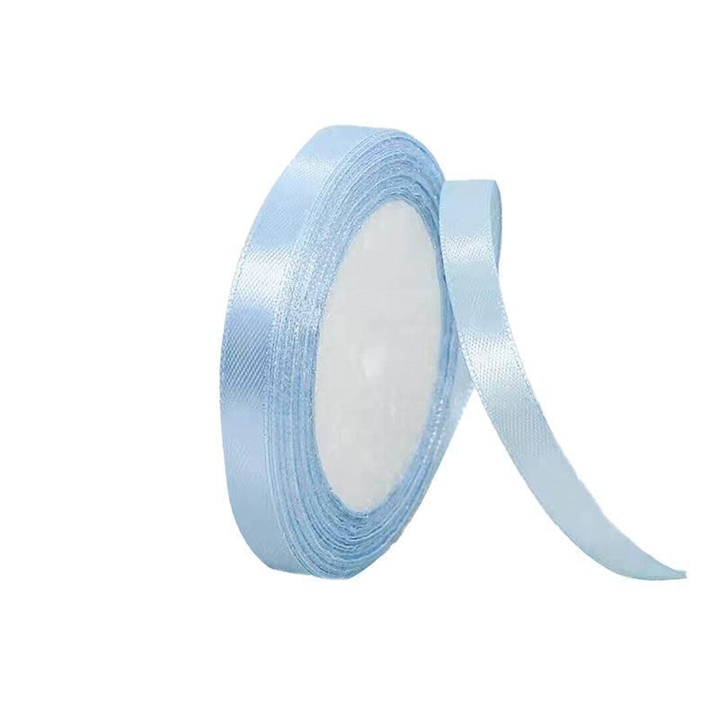 10mm Width Satin Hair Ribbon Wedding Party Decoration Gift Banquet 3m - Light Blue