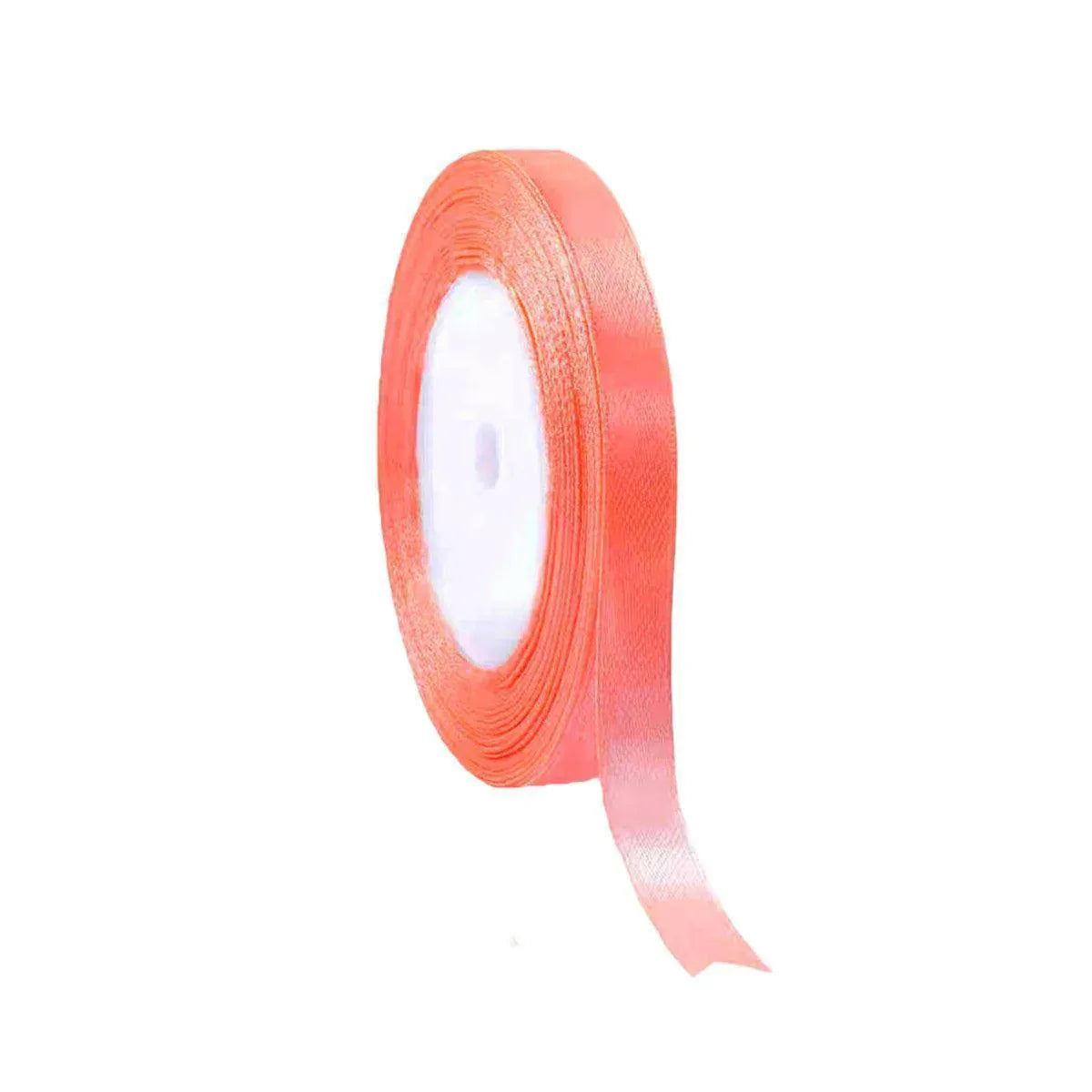 10mm Width Satin Hair Ribbon Wedding Party Decoration Gift Banquet 3m - Fluorescein Red