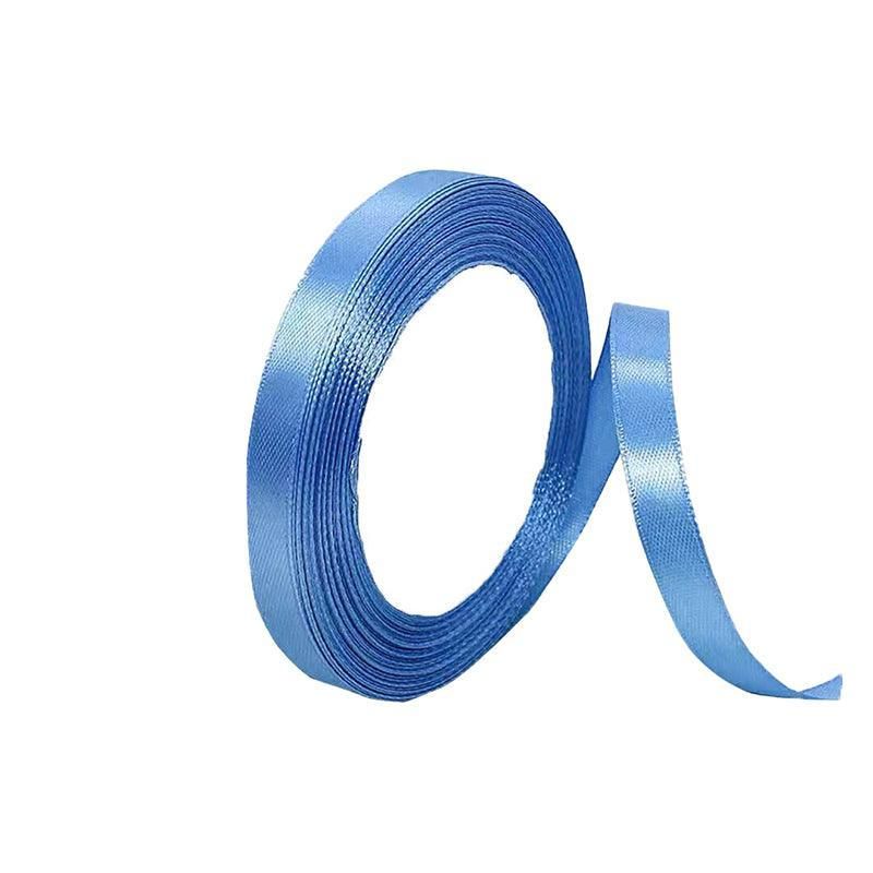 10mm Width Satin Hair Ribbon Wedding Party Decoration Gift Banquet 3m - Lake Blue