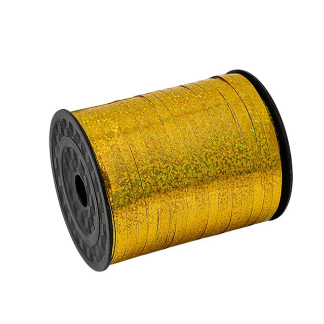 5mm Balloon Ribbon Curling Party String Gift Wrap Decoration Birthday Wedding - Laser-Gold