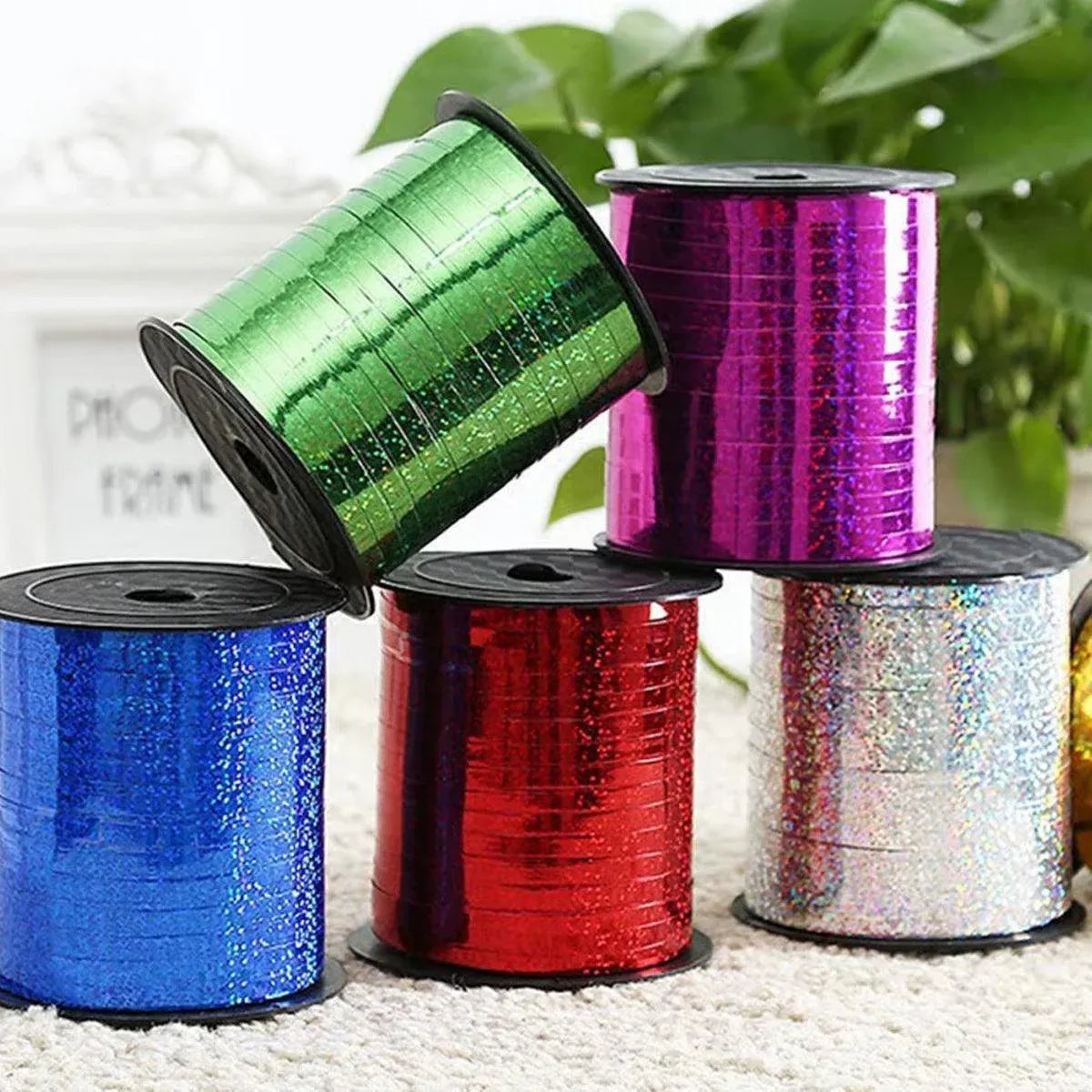 5mm Balloon Ribbon Curling Party String Gift Wrap Decoration Birthday Wedding - Laser-Rose Gold