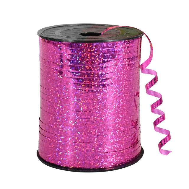 5mm Balloon Ribbon Curling Party String Gift Wrap Decoration Birthday Wedding - Laser-Rose Red