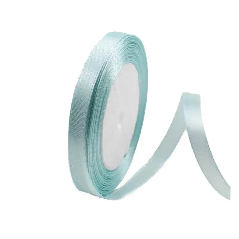 10mm Width Satin Hair Ribbon Wedding Party Decoration Gift Banquet 5m - Light T-Blue