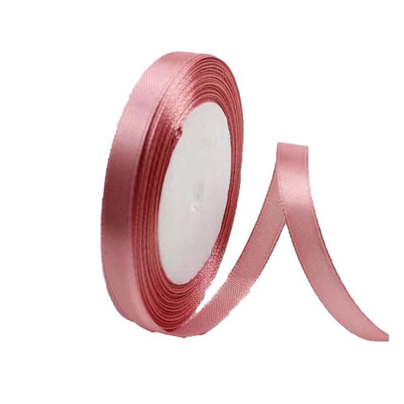 10mm Width Satin Hair Ribbon Wedding Party Decoration Gift Banquet 3m - Dark Pink