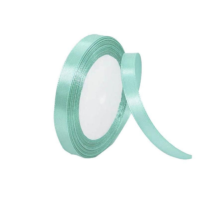 10mm Width Satin Hair Ribbon Wedding Party Decoration Gift Banquet 22m - Tiffany Blue