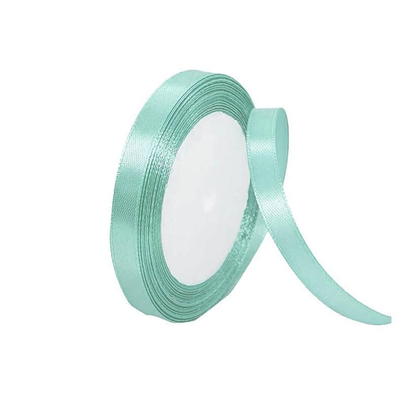 10mm Width Satin Hair Ribbon Wedding Party Decoration Gift Banquet 5m - Tiffany Blue