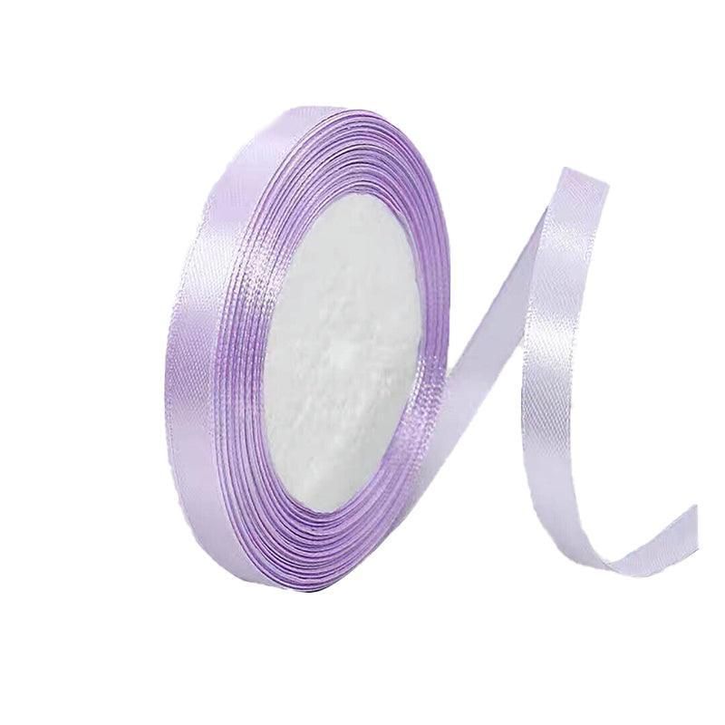 10mm Width Satin Hair Ribbon Wedding Party Decoration Gift Banquet 5m - Violet