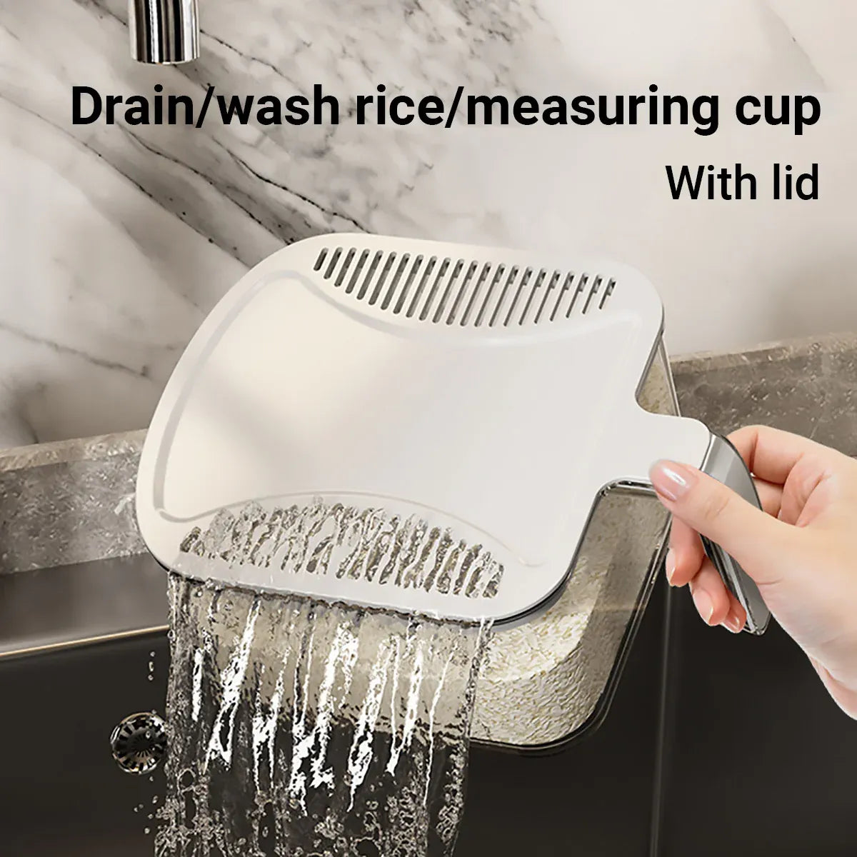 Rice Cereal Dispenser 10KG Grain Container Auto Food Storage Box Measuring Cup