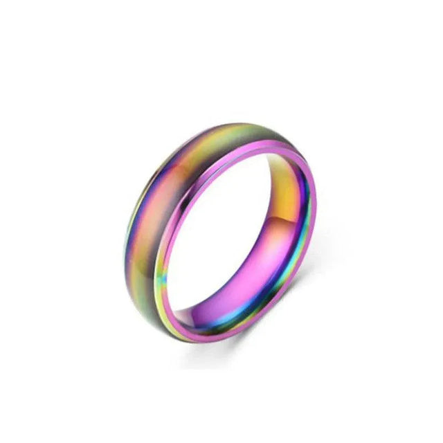 Mood Colour Changing Temperature Ring for Emotional Expression US Size 12 - Colourful