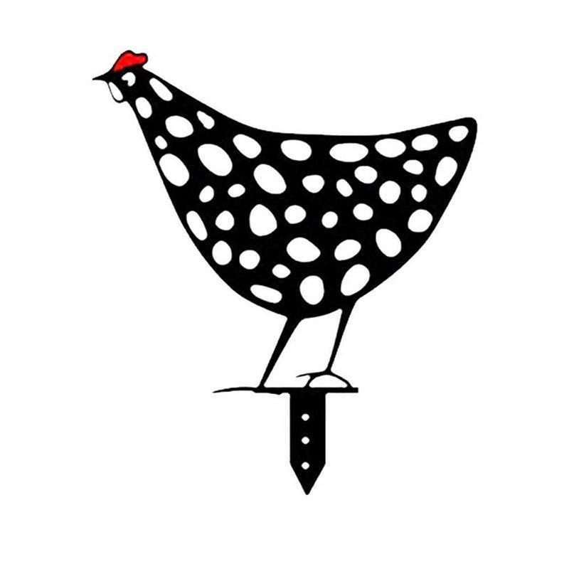 Garden Ornaments Chicken Yard Art Garden Backyard Lawn Decor Gift Easter Deco - D