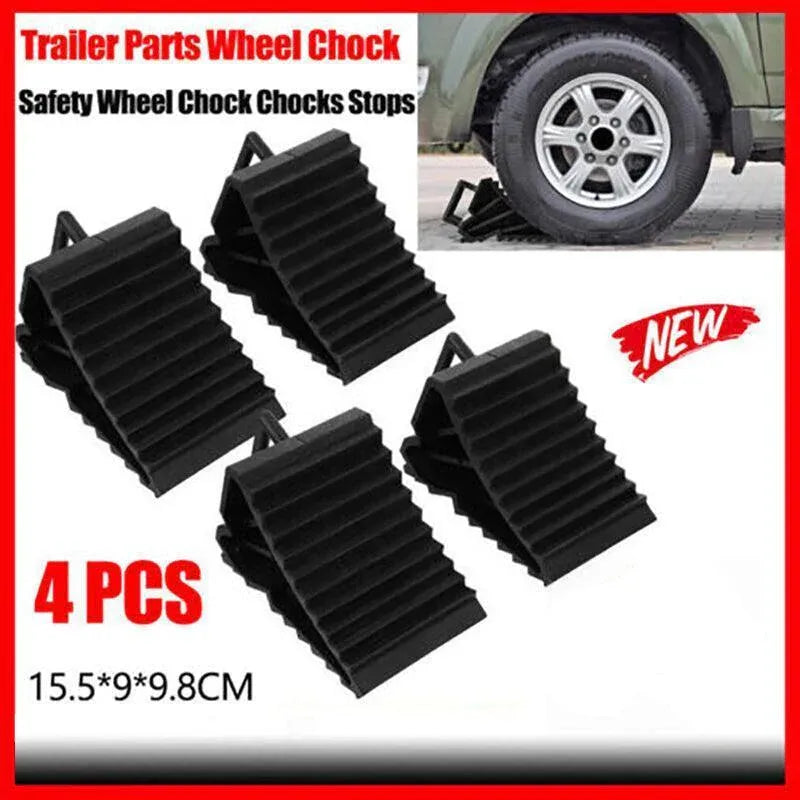 4Pcs Heavy  Wheel Chock Tough Chocks Stops Car Trailer Boat Caravan Au Stock
