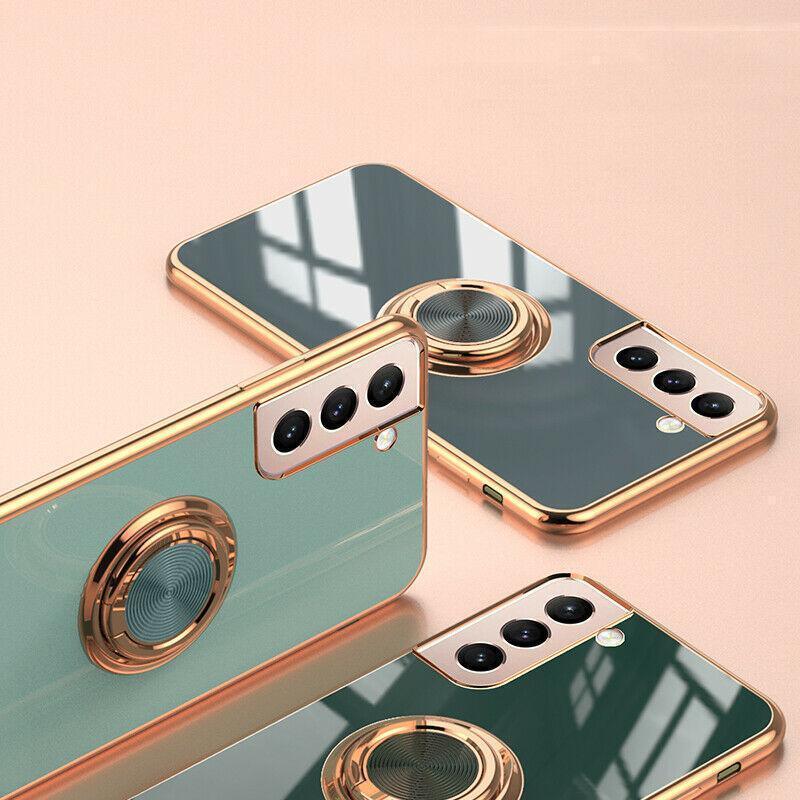 Black Shockproof Ring Holder Case Cover for Samsung S22 Ultra Plus Note 20 - Samsung Galaxy A73