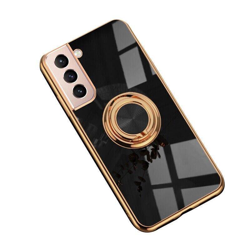 Black Shockproof Ring Holder Case Cover for Samsung S22 Ultra Plus Note 20 - Samsung Galaxy A73
