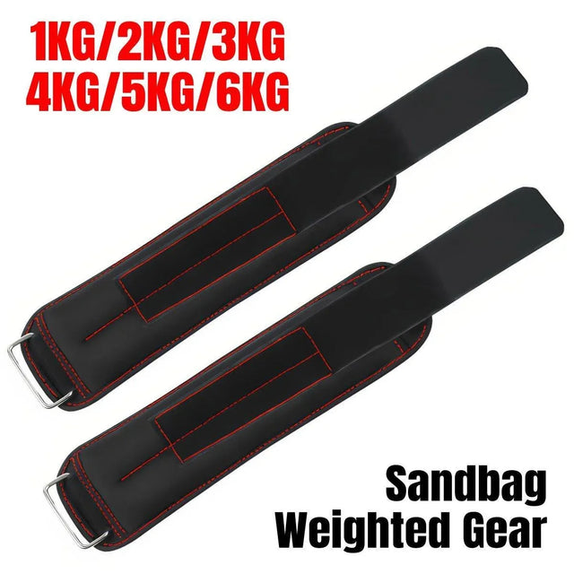 Adjustable Sandbag Gaiter Weight Training Gear for Running and Sports Fitness - Pair of Sandbags (2 x 1kg)