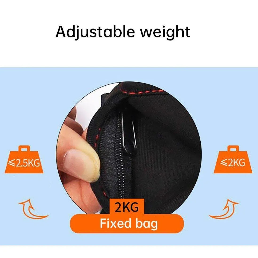 Adjustable Sandbag Gaiter Weight Training Gear for Running and Sports Fitness - Pair of Sandbags (2 x 1kg)