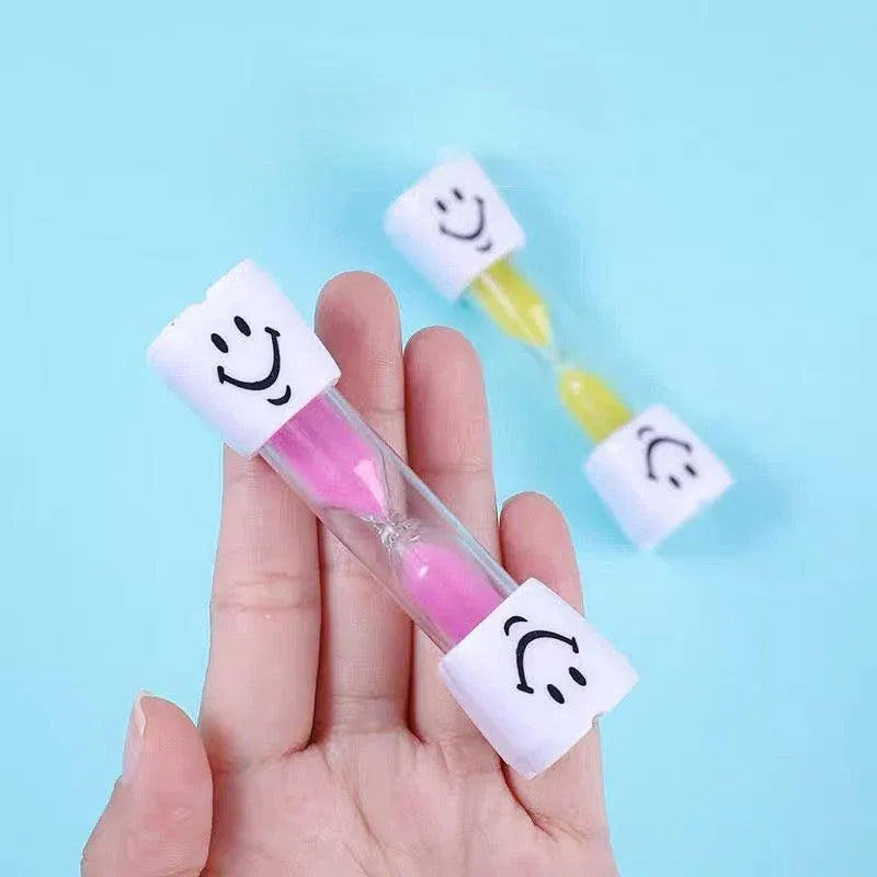 3 Mins Hourglass Sand Timer Kids Gifts Egg Kitchen Smiley Tooth Brushing Clock - Pink