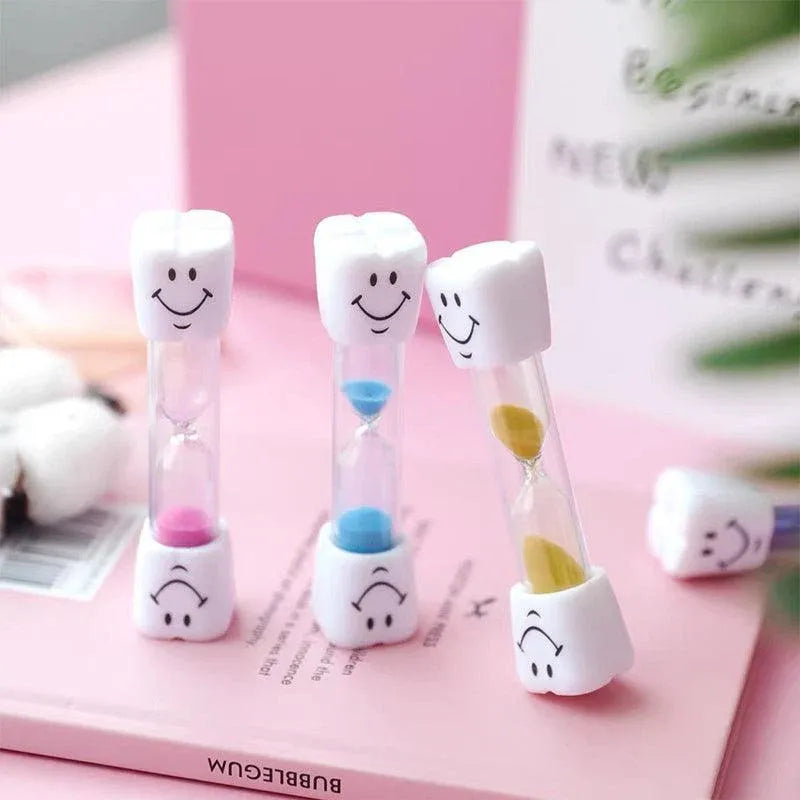 3 Mins Hourglass Sand Timer Kids Gifts Egg Kitchen Smiley Tooth Brushing Clock - Pink