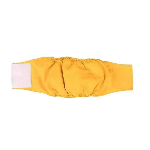 XS Male Dog Puppy Nappy Diaper Belly Wrap Band Sanitary Pants Underpants - Yellow