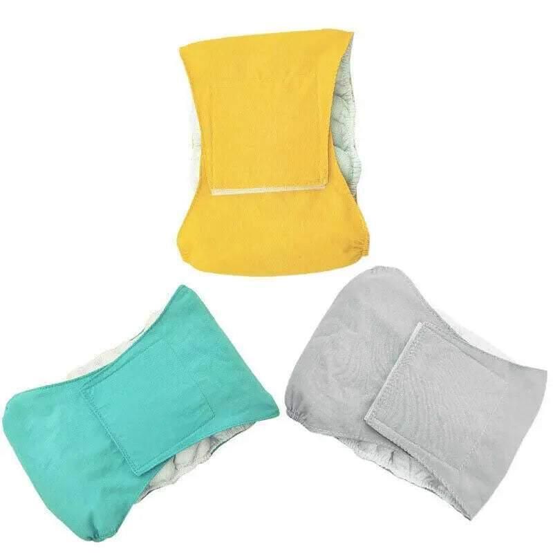 S Male Dog Puppy Nappy Diaper Belly Wrap Band Sanitary Pants Underpants - Yellow