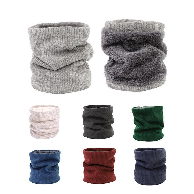 Fleece Neck Warmer Thermal Tube Scarf Winter Snood Hat for Men Women Outdoor - Beige