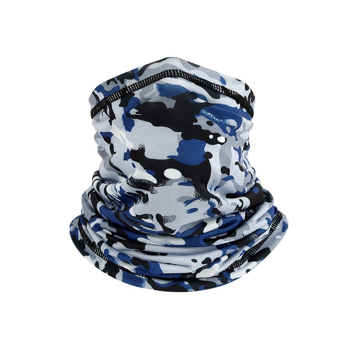 Sunblock Ice Silk Breathable Bandana Bib Face Scarf Fishing Biker Sport Headgear - Blue
