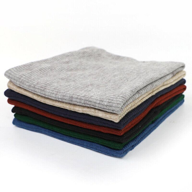 Fleece Neck Warmer Thermal Tube Scarf Winter Snood Hat for Men Women Outdoor - Navy