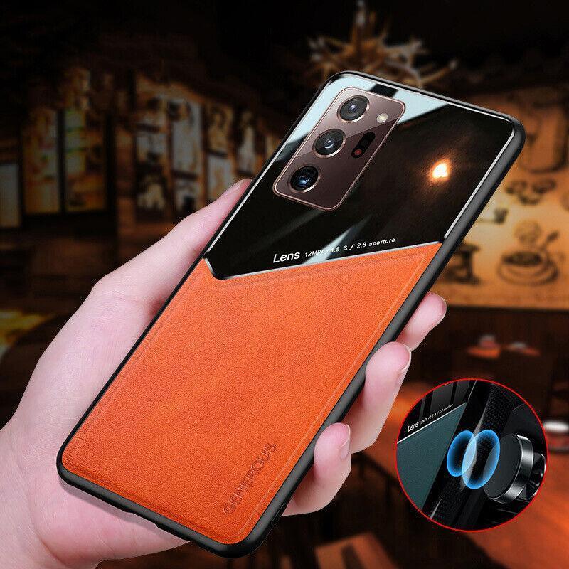 For Samsung Galaxy S21 S22 Note 20 Ultra Plus S20 FE Leather Case Black - For Samsung S22 Plus