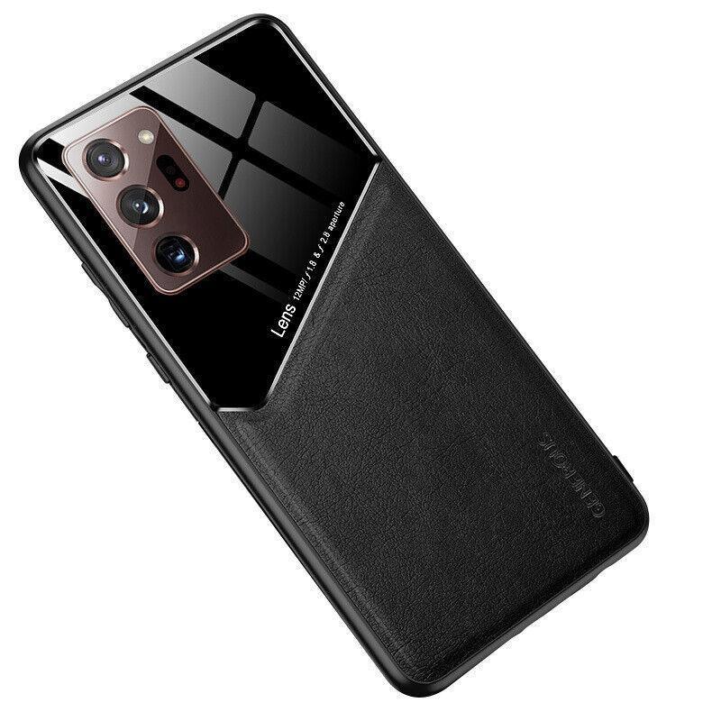 For Samsung Galaxy S21 S22 Note 20 Ultra Plus S20 FE Leather Case Black - For Samsung S22 Plus