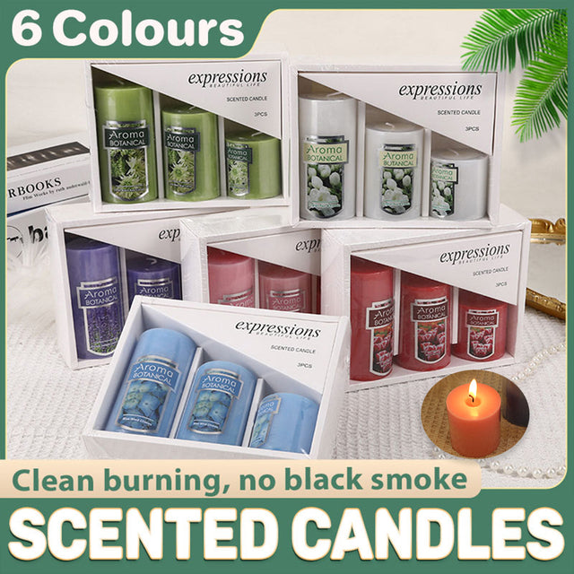 Classic Simple Cylindrical Scented Candles Aromatherapy Decoration - White