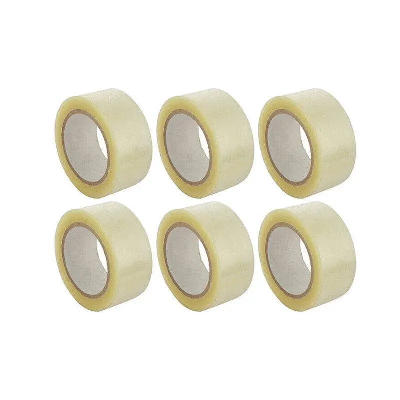 Clear Packing Tape 48mm x 100m for Carton Sealing 6 to 48 Rolls - 6 Rolls