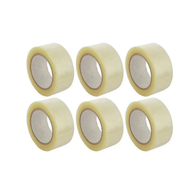Clear Packing Tape 48mm x 100m for Carton Sealing 6 to 48 Rolls - 6 Rolls
