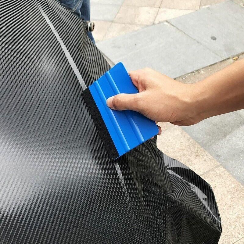 Felt Edge Squeegee For Decals Sticker Vinyl Sheet Car Wrap Applicator Tool Blue