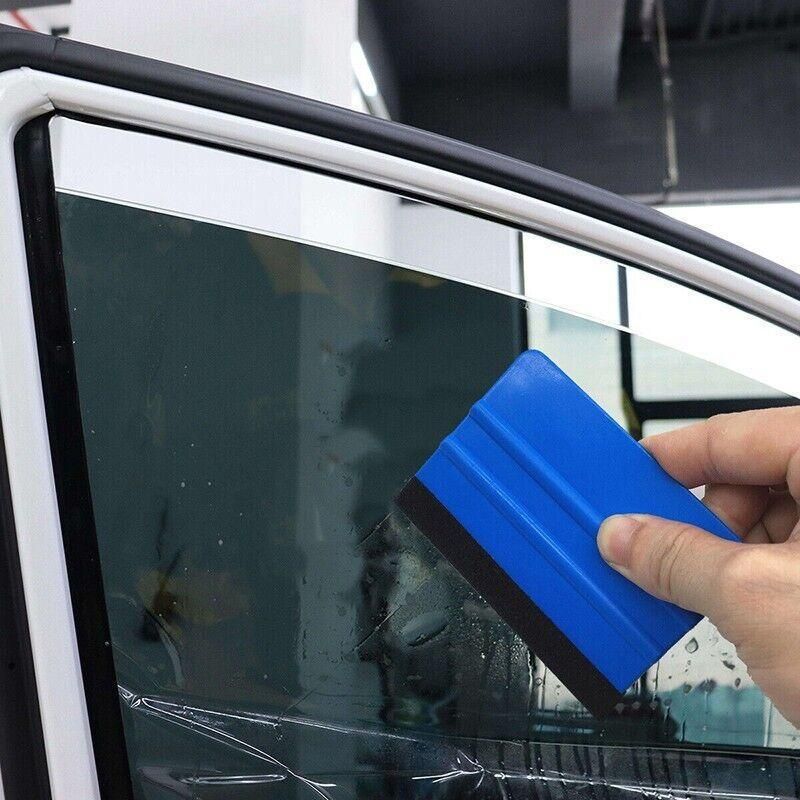 Felt Edge Squeegee For Decals Sticker Vinyl Sheet Car Wrap Applicator Tool Blue