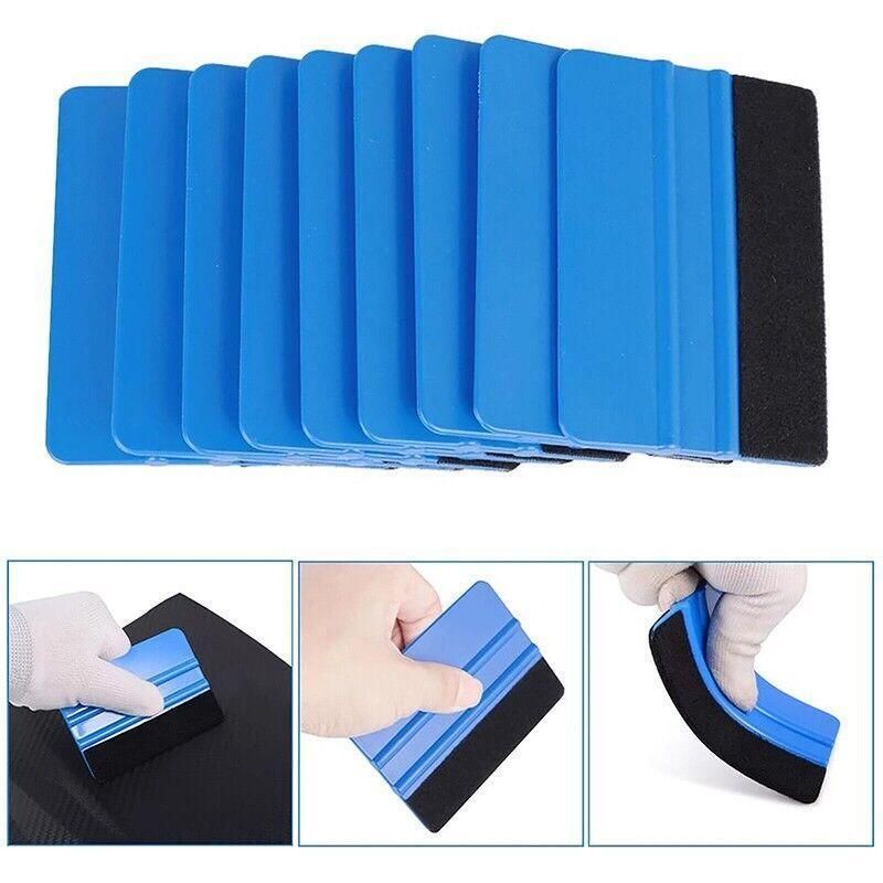 4Pcs Car Wrapping Vinyl Squeegee Scraper Tool Wrap Soft Felt Edge Sticker Tools