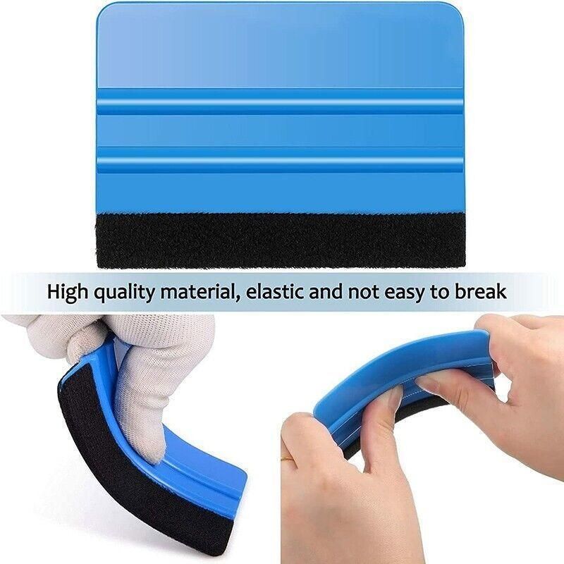 4Pcs Car Wrapping Vinyl Squeegee Scraper Tool Wrap Soft Felt Edge Sticker Tools