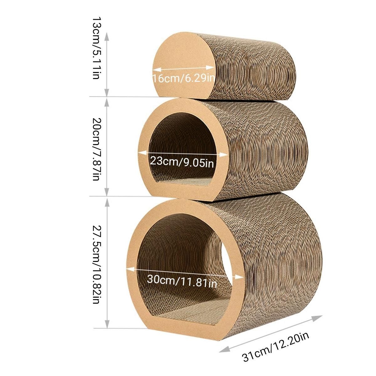 3pcs Cat Scratching Tunnel Wearable Claw Sharpening Toys for Cats Pet Play