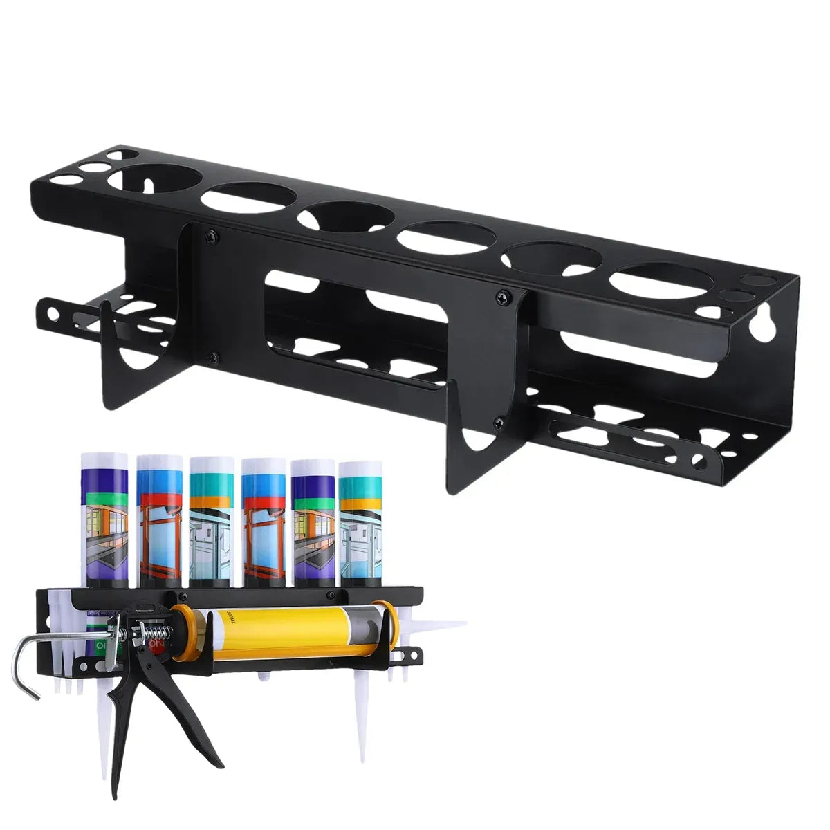 Sealant Loading Tool Holder Durable Space-Saving Storage Rack for Caulk Tubes