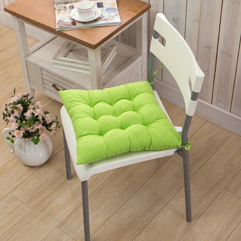 Soft Chair Cushion Pad for Indoor Outdoor Seating Square Seat Cover 35x35cm - Blue