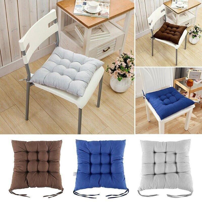 Soft Chair Cushion Pad for Indoor Outdoor Seating Square Seat Cover 35x35cm - Green