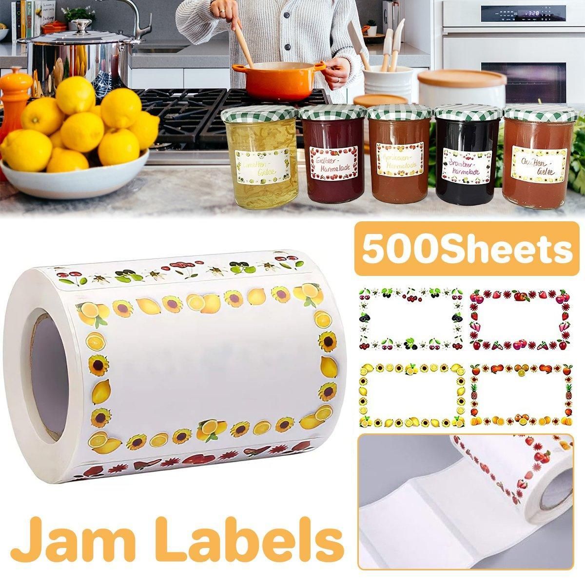 500X Adhesive Freezer Kitchen Food Stickers Label Food Storage Label
