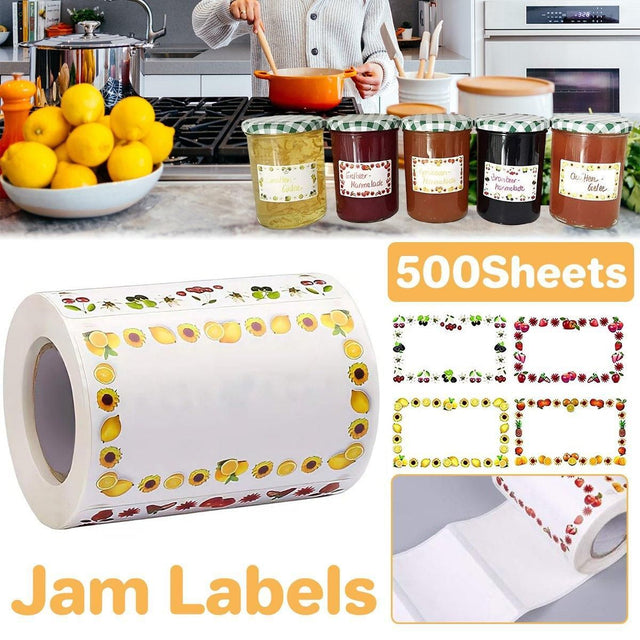 500X Adhesive Freezer Kitchen Food Stickers Label Food Storage Label