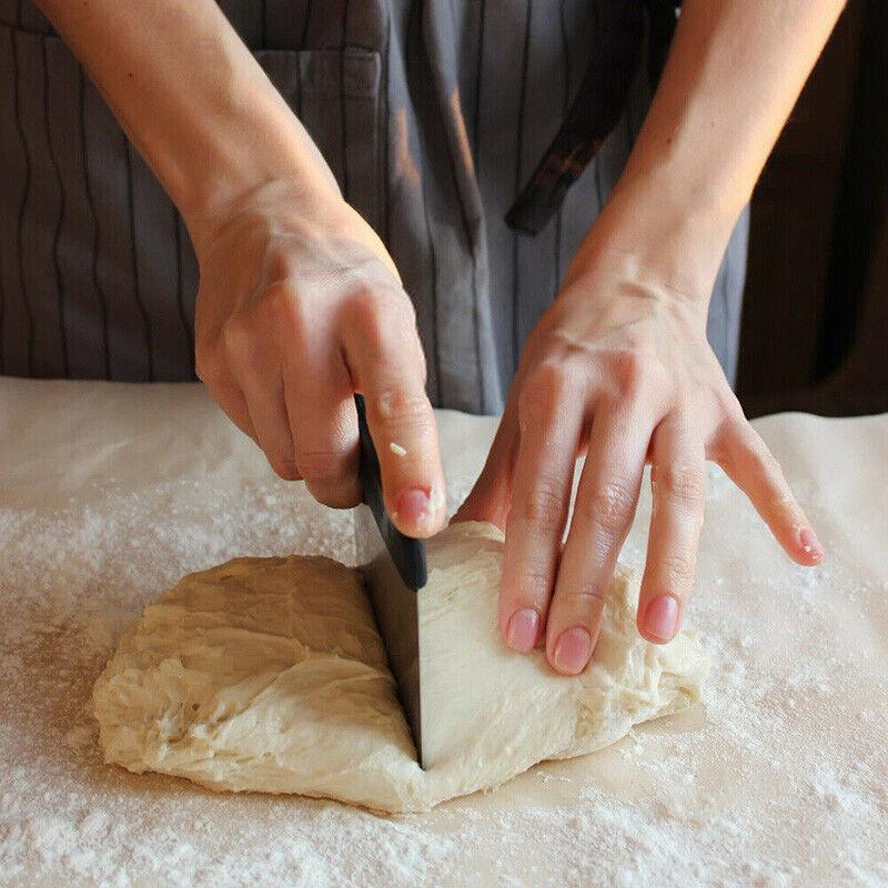 Dough Scraper Stainless Steel Bake Cake Slicer Pastry Cutter Multipurpose Bench - Semicircle