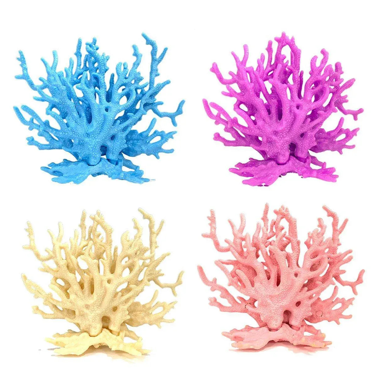 Soft Coral Realistic Water Plants Aquarium Decoration Fish Tank Seawater Set - Blue