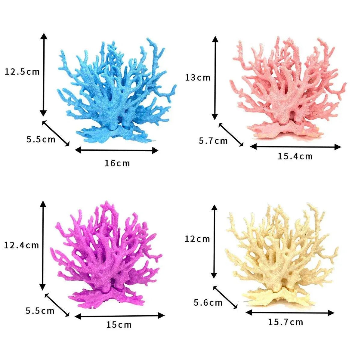 Soft Coral Realistic Water Plants Aquarium Decoration Fish Tank Seawater Set - Purple