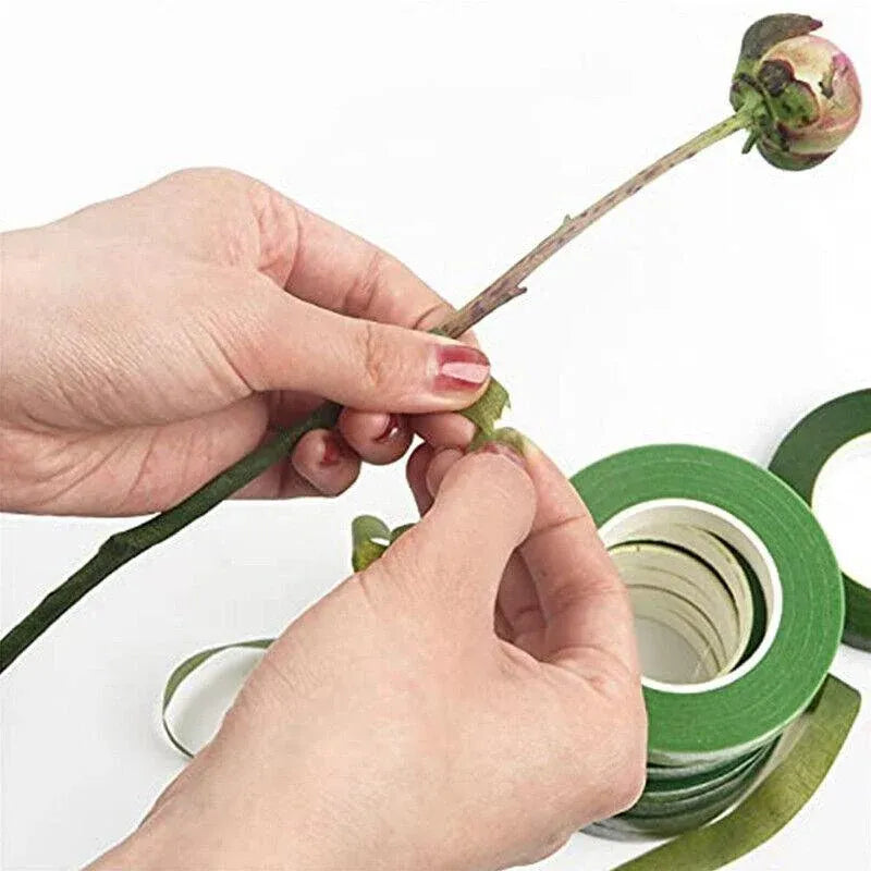 2PCS Green Floral Tape for DIY Craft Flower Wrapping and Bouquet Stems 240cm