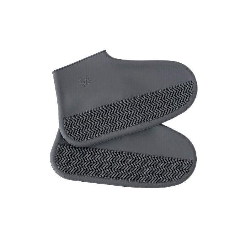 Shoe Cover Waterproof Silicone Non Slip Rain Water Rubber Foot Boot Overshoe S - Grey