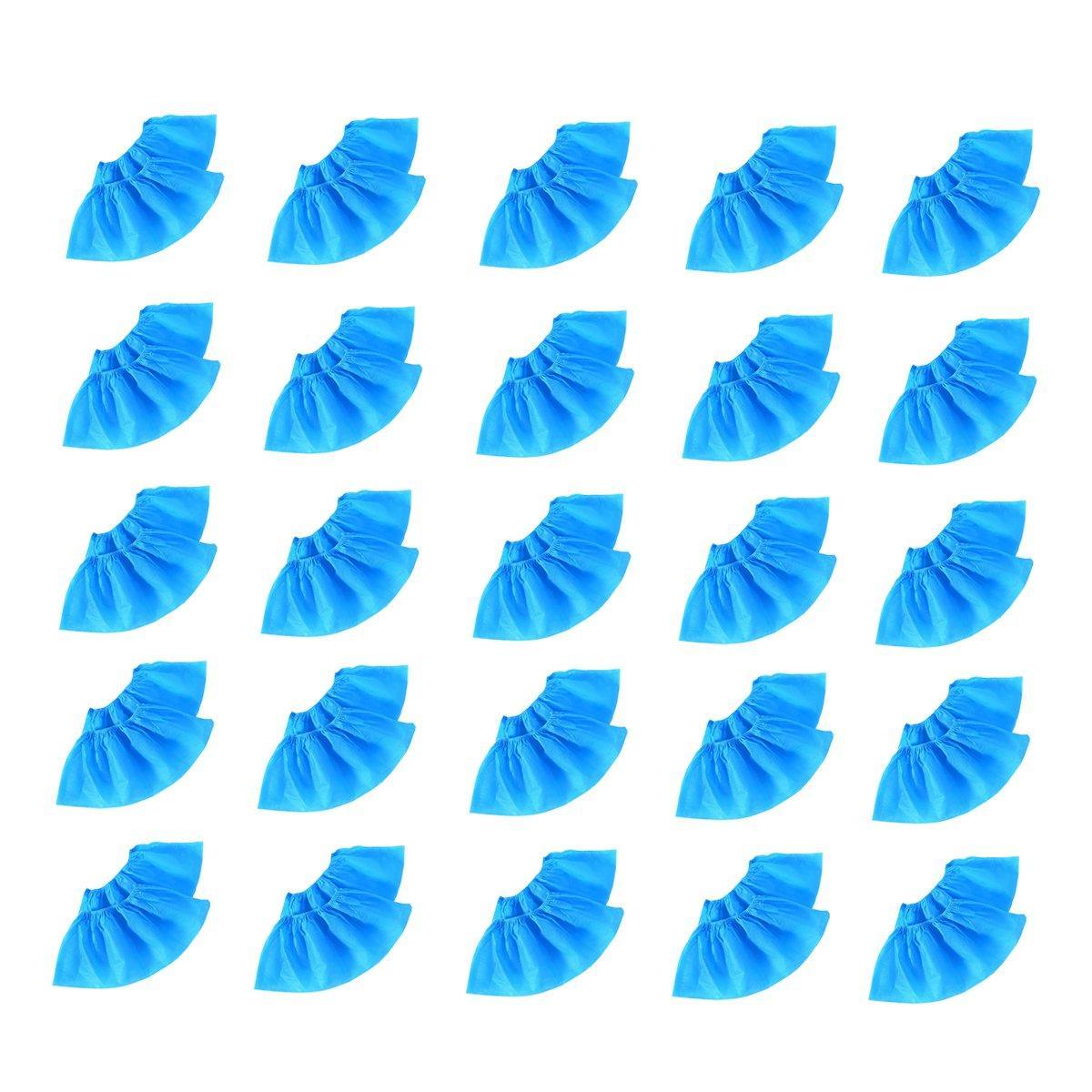 Disposable Non-woven Shoe Covers Anti Slip Boot Cleaning Overshoes 25-100 Pairs - 25 Pairs