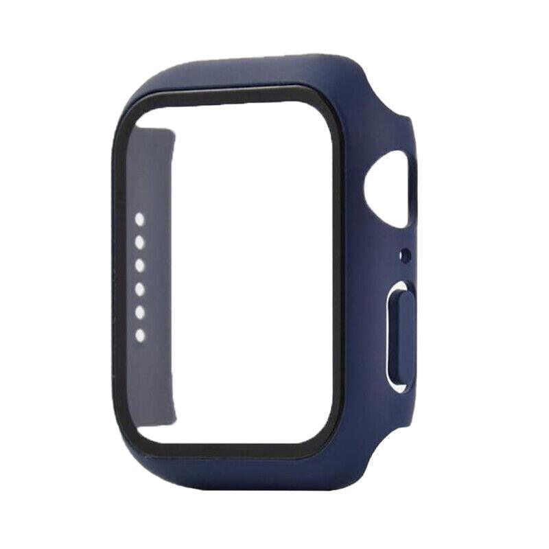 For Apple Watch iWatch Series SE 6 5 4 3 2 1 Case Full Glass Cover 38mm - Silver